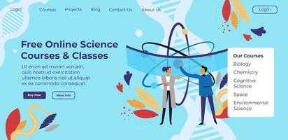 Free online science courses and classes website vector