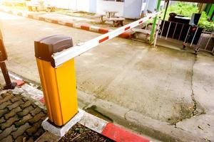 Office barrier for limiting the entrance and exit of cars. photo