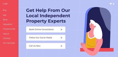 Get help from our local property experts website vector