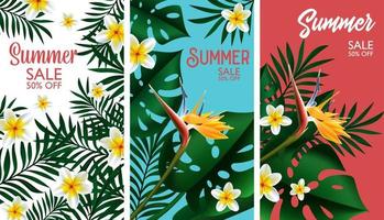 Summer sale, discounts and clearance of goods vector