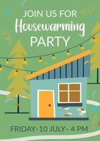 Join us for housewarming party, invitation card vector