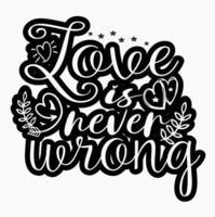 love is never t-shirt vector