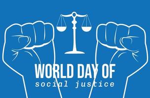 world day of social justice template vector