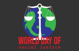 vector de plantilla del día mundial de la justicia social