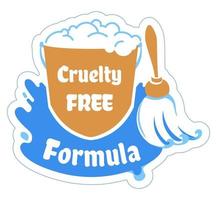 detergente de limpieza, fórmula libre de crueldad vector
