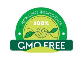 Non GMO ingredients, label or emblem for package vector