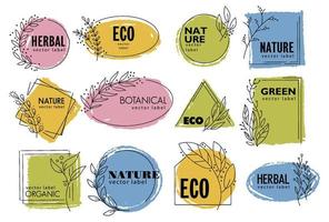 Organic and natural, ecologically friendly safe vector