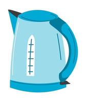 Electric kettle for boiling water, home appliances vector