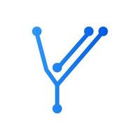 Initial Y circuit logo vector