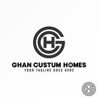 Letter or word GCH sans serif font in circle image graphic icon logo design abstract concept vector stock. Can be used as a symbol related to initial.