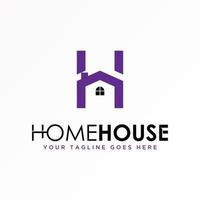 Home or house in letter or word H font image graphic icon logo design abstract concept vector stock. Can be used as a symbol related to property or initial