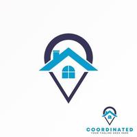 Simple Roof, window, and location image graphic icon logo design abstract concept vector stock. Can be used as a symbol relating to residence or place