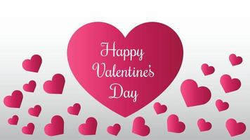 Happy Valentine's Day wishes with grey background vector