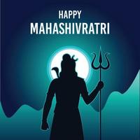 Happy Mahashivratri Wishes Blue background vector download