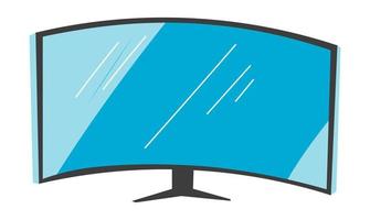 Screen of computer or television, wide monitor vector
