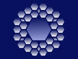 Blue hexagon abstract background vector