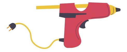 pistola de pegamento con palo seco, herramienta para lecciones escolares vector