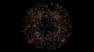 Explosion particles sparkles on black background. Explosion particles energy. 4k motion background. video