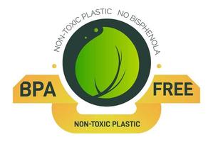 plástico no tóxico, sin bisfenol a paquete libre de bpa vector