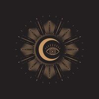Celestial Magic Mystical and Esoteric Illustration vector