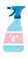 Spray for cleaning and chores, detergent in bottle vector