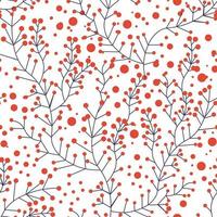 Autumn leaves and branches, twigs and berries vector