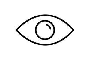 Monitoring icon illustration. eye icon. icon related to security. Line icon style. Simple vector design editable