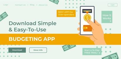 Download simple and easy to use budget application vector