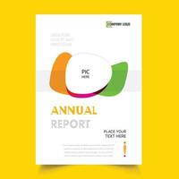 vector libre de plantilla de portada de informe anual