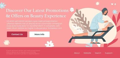 descubre nuestras últimas promociones procedimiento de belleza vector