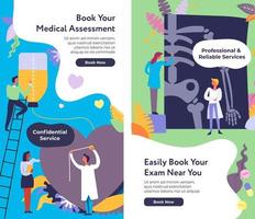 Book your medical appointment online, website vector