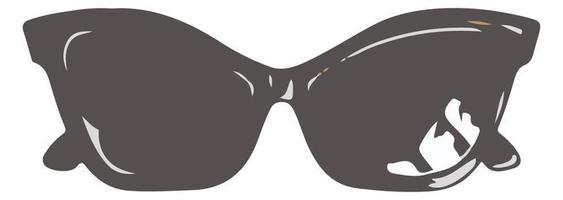 gafas de sol con montura y lente en forma de ojo de gato vector