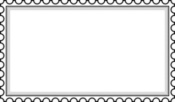 rectangle postage stamp frame with copy space for your text or design vector