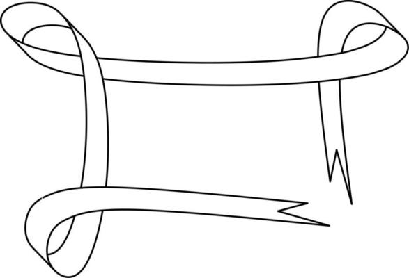 outline ribbon frame with copy space for your text or design