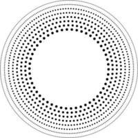 halftone dotted circle frame with copy space for your text or design vector