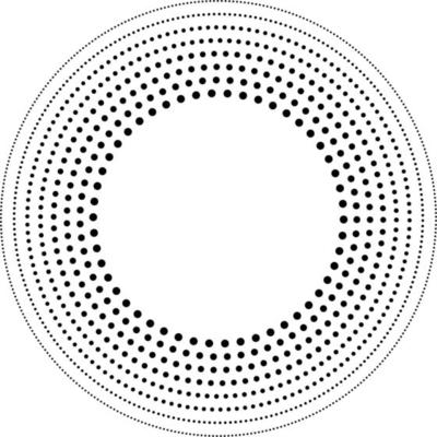 halftone dotted circle frame with copy space for your text or design