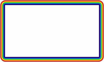 rectangle rainbow frame with copy space for your text or design vector