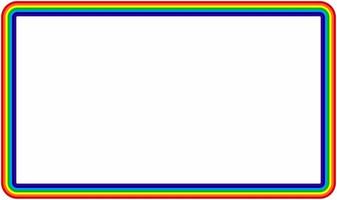 rectangle rainbow frame with copy space for your text or design vector