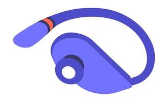 Modern headphone, bluetooth technology earbuds vector