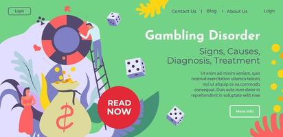 Gambling disorder signs and causes diagnosis web vector