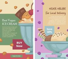 Best vegan ice cream, order online local delivery vector