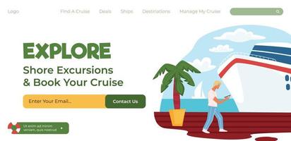 Explore shore excursions and book your cruise vector