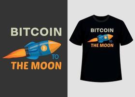 plantilla de vector gráfico de diseño de camiseta imprimible bitcoin crypto