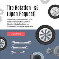 Tire rotation upon request, order service online vector