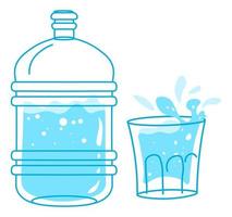 Clean purified water in bottle, drink or beverage vector