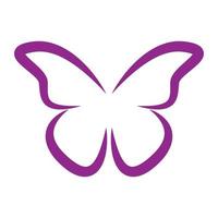 plantilla de vector de diseño de logotipo de mariposa de moda