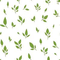 Minimalist foliage pattern, leaves and leafage vector