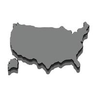 diseño de ilustración de logotipo de estado unido de mapa vector