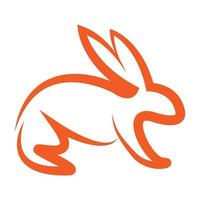 simple and elegant rabbit logo vector template