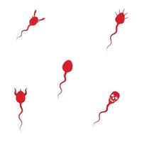 evil sperm logo illustration design vector